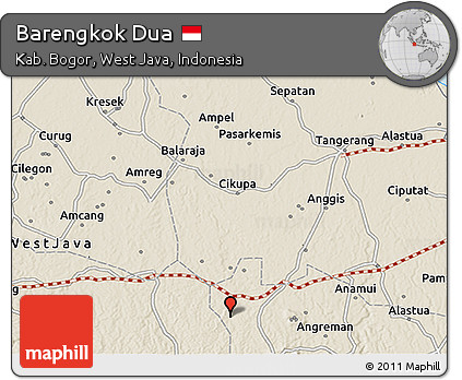 Shaded Relief 3D Map of Barengkok Dua