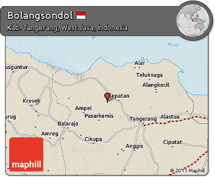 Shaded Relief 3D Map of Bolangsondol