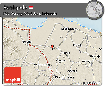 Shaded Relief 3D Map of Buahgede