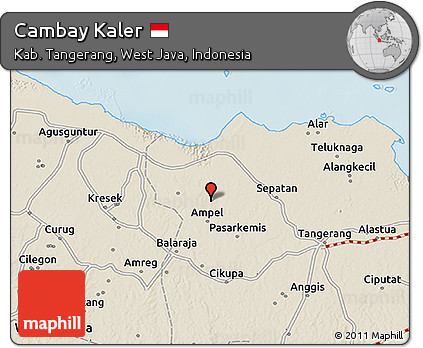 Shaded Relief 3D Map of Cambay Kaler