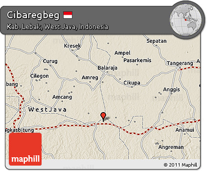 Shaded Relief 3D Map of Cibaregbeg
