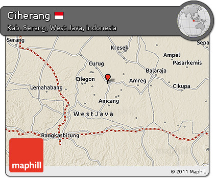 Shaded Relief 3D Map of Ciherang