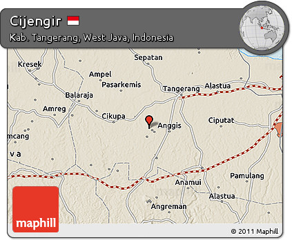 Shaded Relief 3D Map of Cijengir