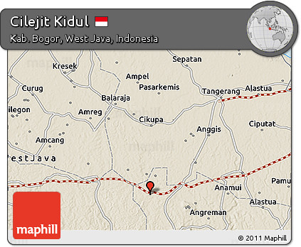 Shaded Relief 3D Map of Cilejit Kidul