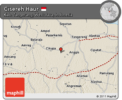 Shaded Relief 3D Map of Cisereh Haur
