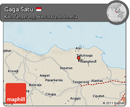 Shaded Relief 3D Map of Gaga Satu