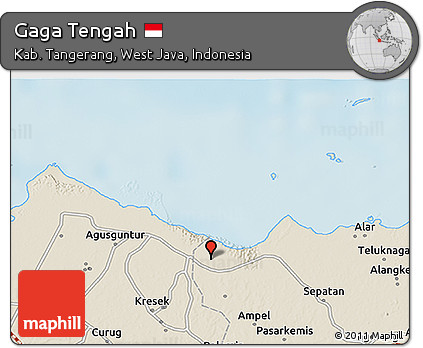 Shaded Relief 3D Map of Gaga Tengah