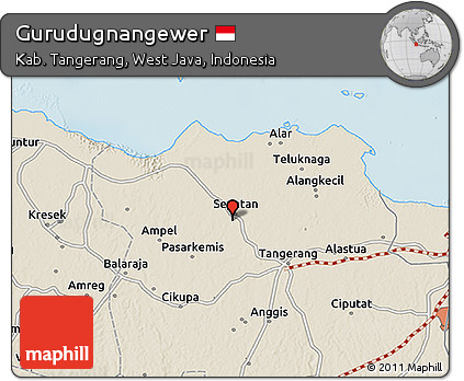 Shaded Relief 3D Map of Gurudugnangewer