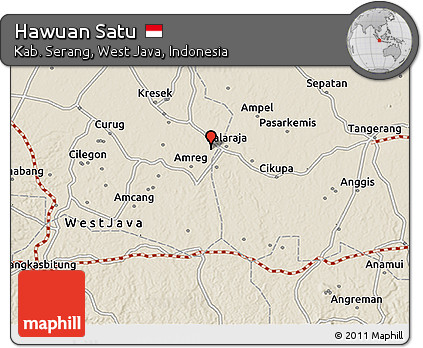 Shaded Relief 3D Map of Hawuan Satu