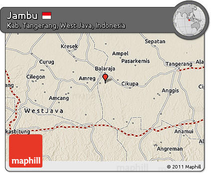 Shaded Relief 3D Map of Jambu