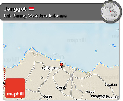 Shaded Relief 3D Map of Jenggot