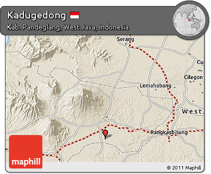 Shaded Relief 3D Map of Kadugedong