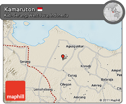Shaded Relief 3D Map of Kamaruton