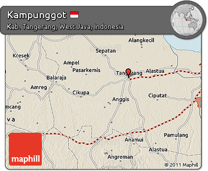 Shaded Relief 3D Map of Kampunggot