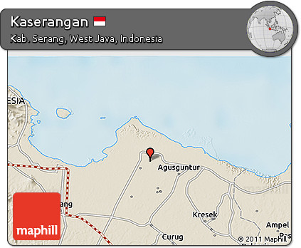 Shaded Relief 3D Map of Kaserangan