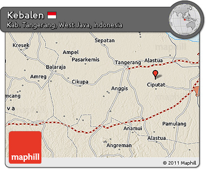Shaded Relief 3D Map of Kebalen