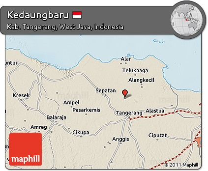 Shaded Relief 3D Map of Kedaungbaru