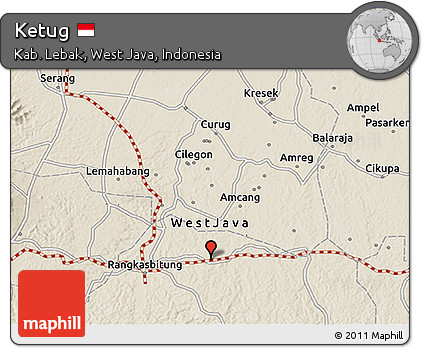 Shaded Relief 3D Map of Ketug