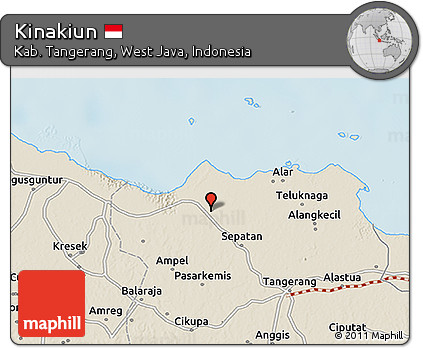 Shaded Relief 3D Map of Kinakiun