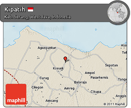 Shaded Relief 3D Map of Kipatih