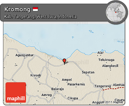 Shaded Relief 3D Map of Kromong