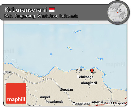 Shaded Relief 3D Map of Kuburanserani