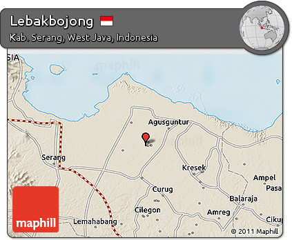 Shaded Relief 3D Map of Lebakbojong