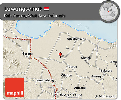 Shaded Relief 3D Map of Luwungsemut