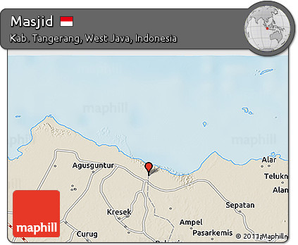 Shaded Relief 3D Map of Masjid