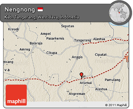Shaded Relief 3D Map of Nengnong