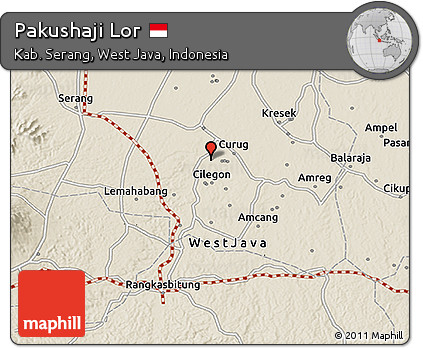 Shaded Relief 3D Map of Pakushaji Lor