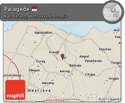 Shaded Relief 3D Map of Palagede