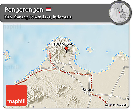 Shaded Relief 3D Map of Pangarengan