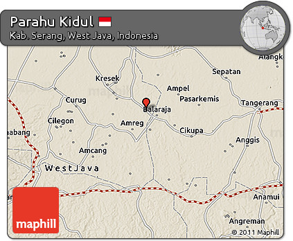 Shaded Relief 3D Map of Parahu Kidul