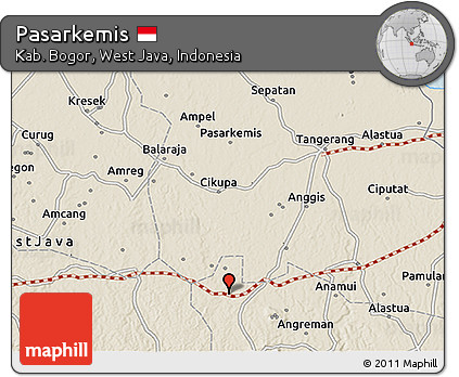 Shaded Relief 3D Map of Pasarkemis