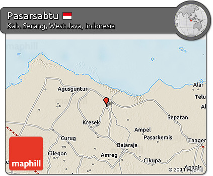 Shaded Relief 3D Map of Pasarsabtu