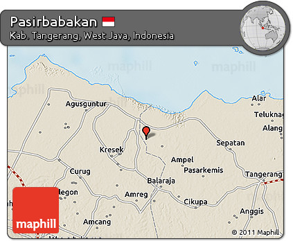 Shaded Relief 3D Map of Pasirbabakan