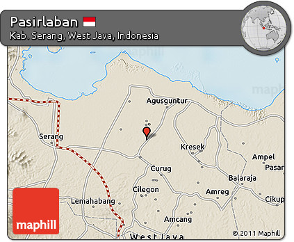 Shaded Relief 3D Map of Pasirlaban
