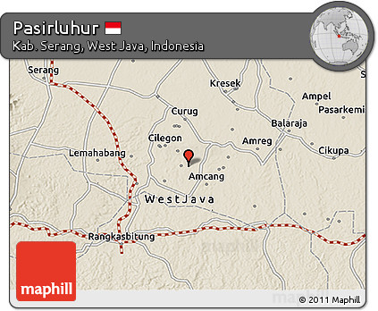 Shaded Relief 3D Map of Pasirluhur