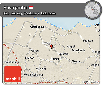 Shaded Relief 3D Map of Pasirpintu