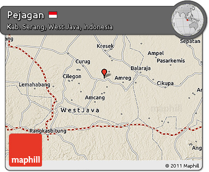 Shaded Relief 3D Map of Pejagan