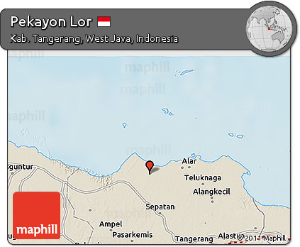 Shaded Relief 3D Map of Pekayon Lor