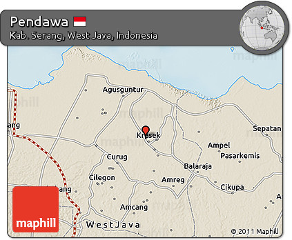 Shaded Relief 3D Map of Pendawa