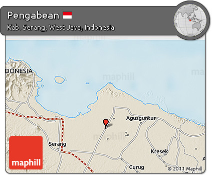Shaded Relief 3D Map of Pengabean