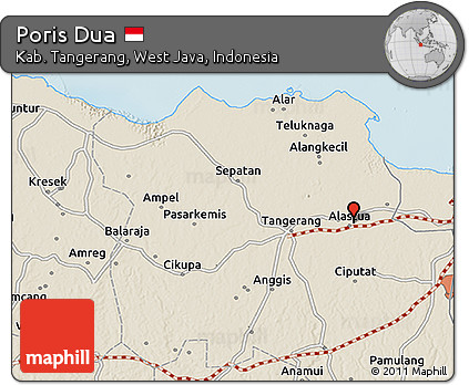 Shaded Relief 3D Map of Poris Dua