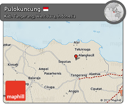 Shaded Relief 3D Map of Pulokuncung