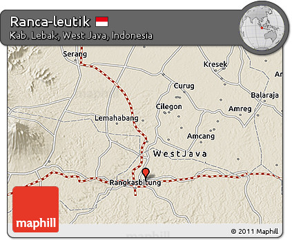 Shaded Relief 3D Map of Ranca-leutik