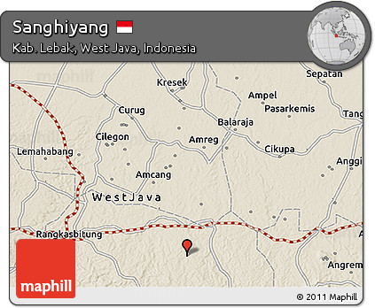 Shaded Relief 3D Map of Sanghiyang
