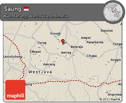 Shaded Relief 3D Map of Saung
