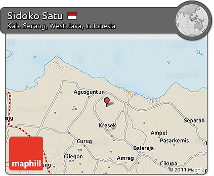 Shaded Relief 3D Map of Sidoko Satu
